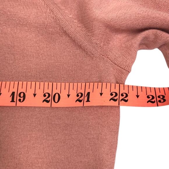 The Bloomingdale's Cashmere Blend V-Neck Pullover Sweater Men Sz L Peach Classic - Picture 7 of 8
